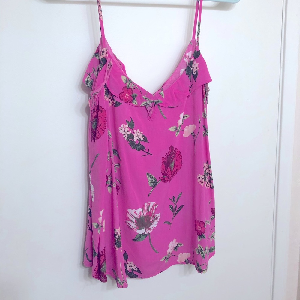 Pink floral tank